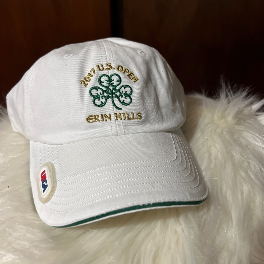 USGA 2017 US Open white hat Erin Hills adjustable strap